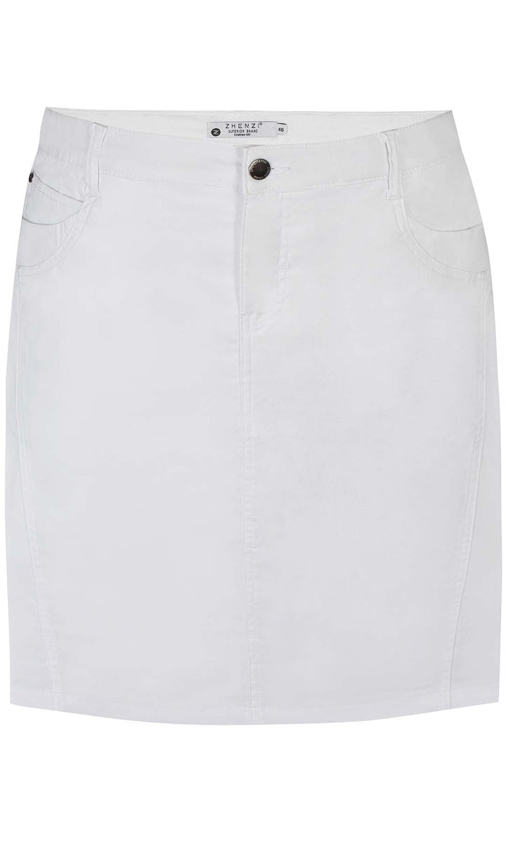 Boyer 297 - White Skirt with Inner Shorts | ZHENZI |