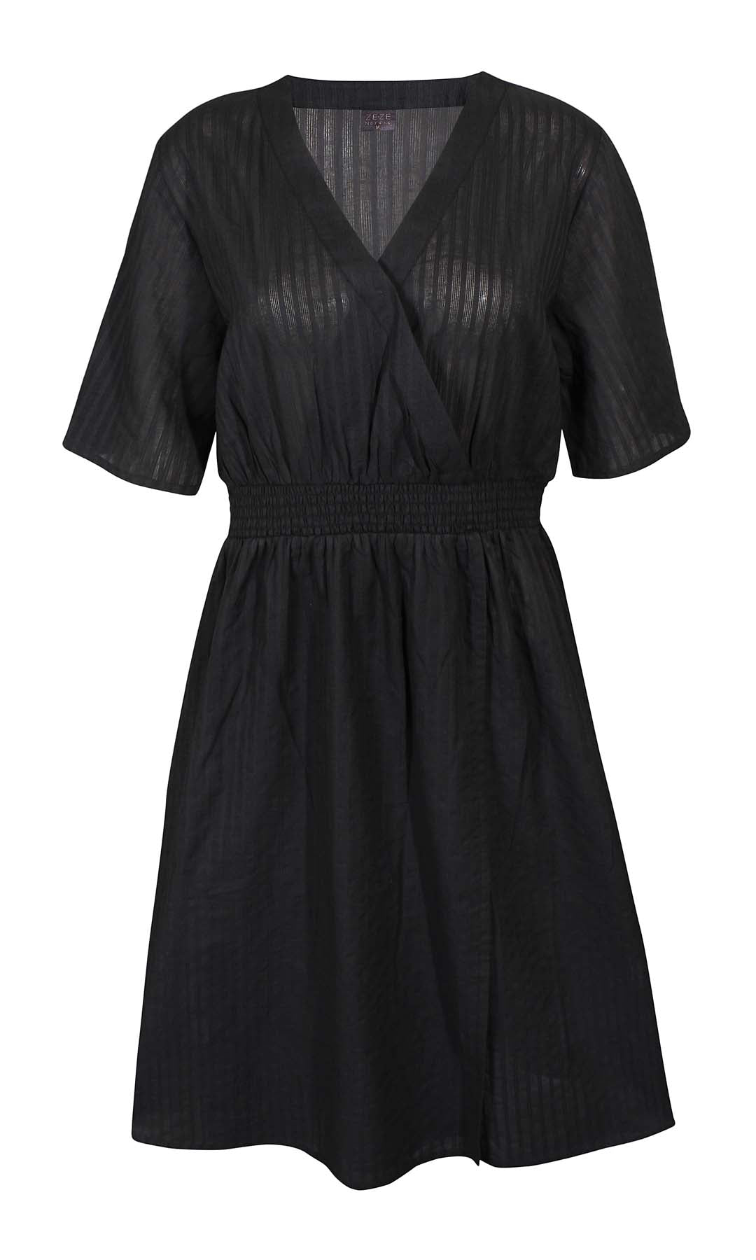 Faisa 164 - Black A-line Dress: Timeless Design with Elegant Finish| ZE-ZE
