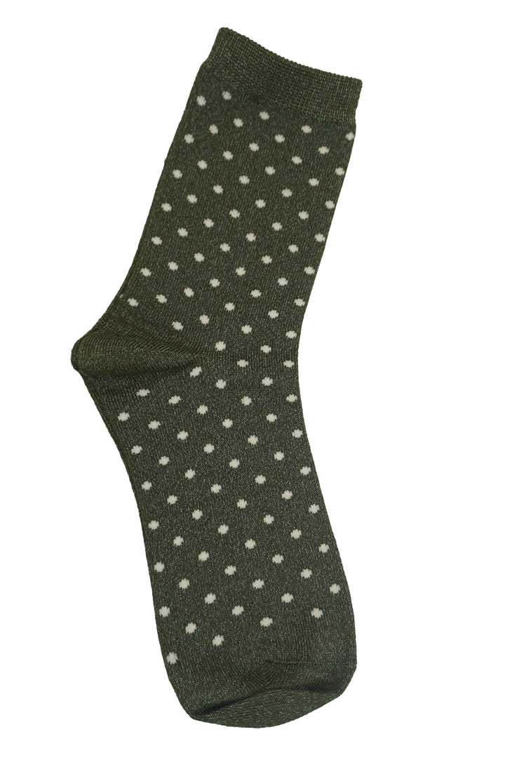 ZE - Socks 540 - Socks with lurex and dots - Green