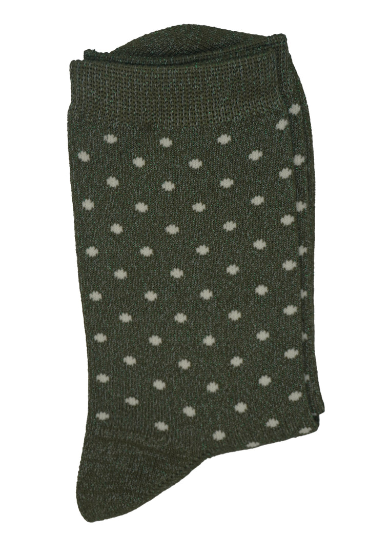 ZE - Socks 540 - Socks with lurex and dots - Green