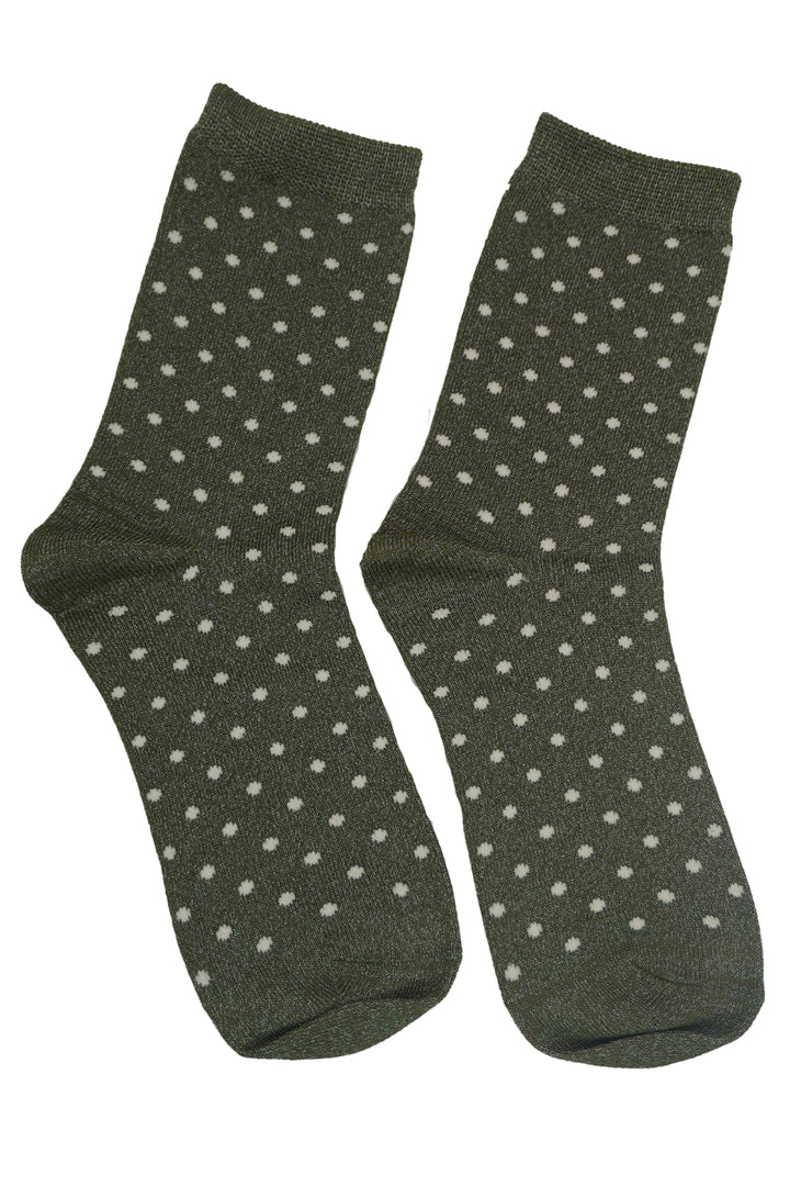 ZE - Socks 540 - Socks with lurex and dots - Green