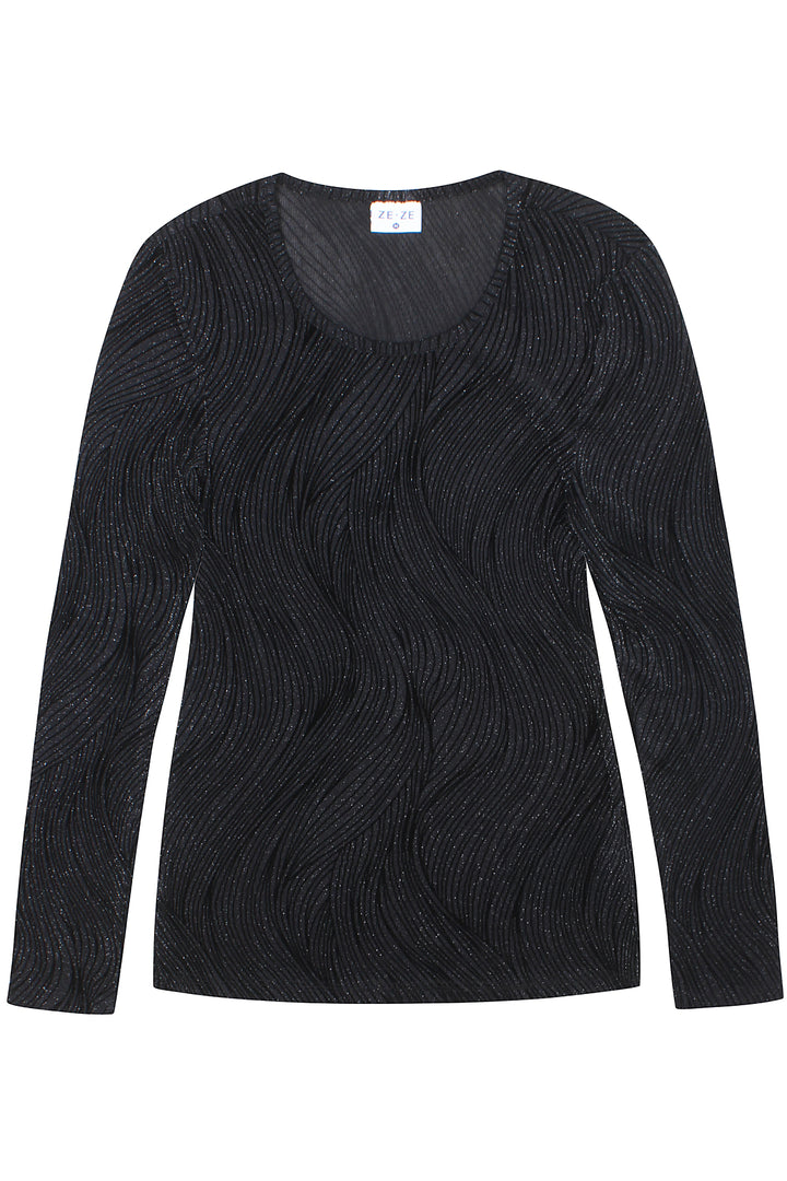 ZE - Briella 918 - Mesh t-shirt - Black