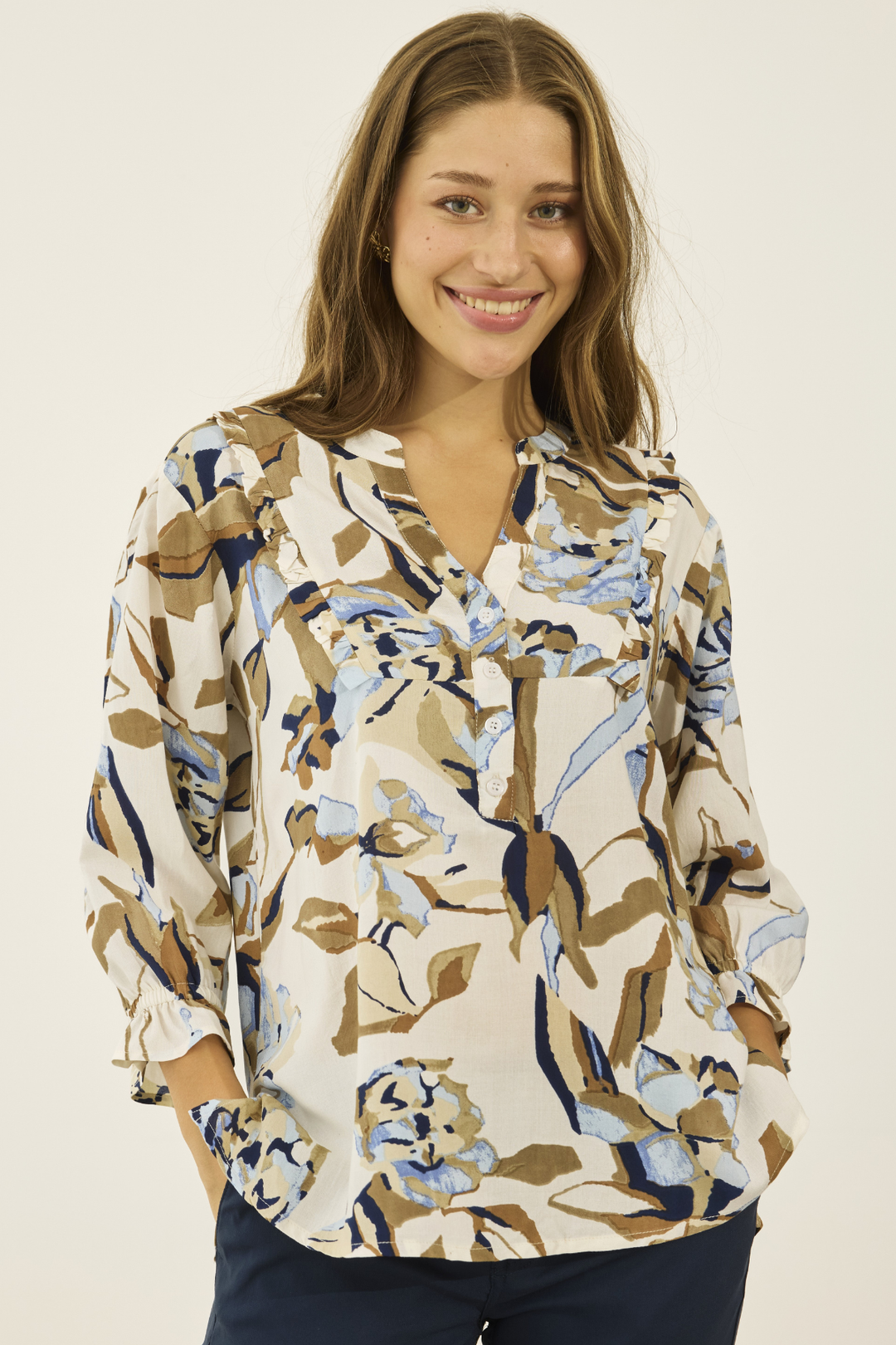 ZE - Dot 075 - Blouse - Blue