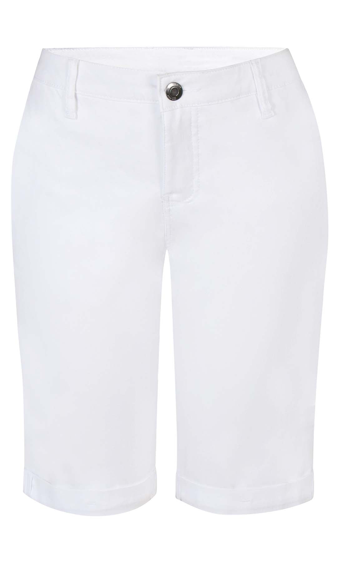  Sanne 313, White Bengaline Shorts - Timeless Design with Elegant Finish | ZE-ZE |