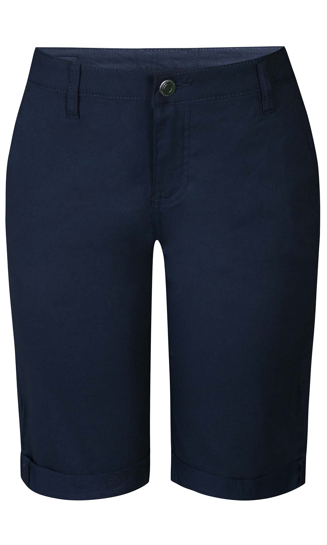  Sanne 313, Blue Bengaline Shorts - Timeless Design with Elegant Finish | ZE-ZE |