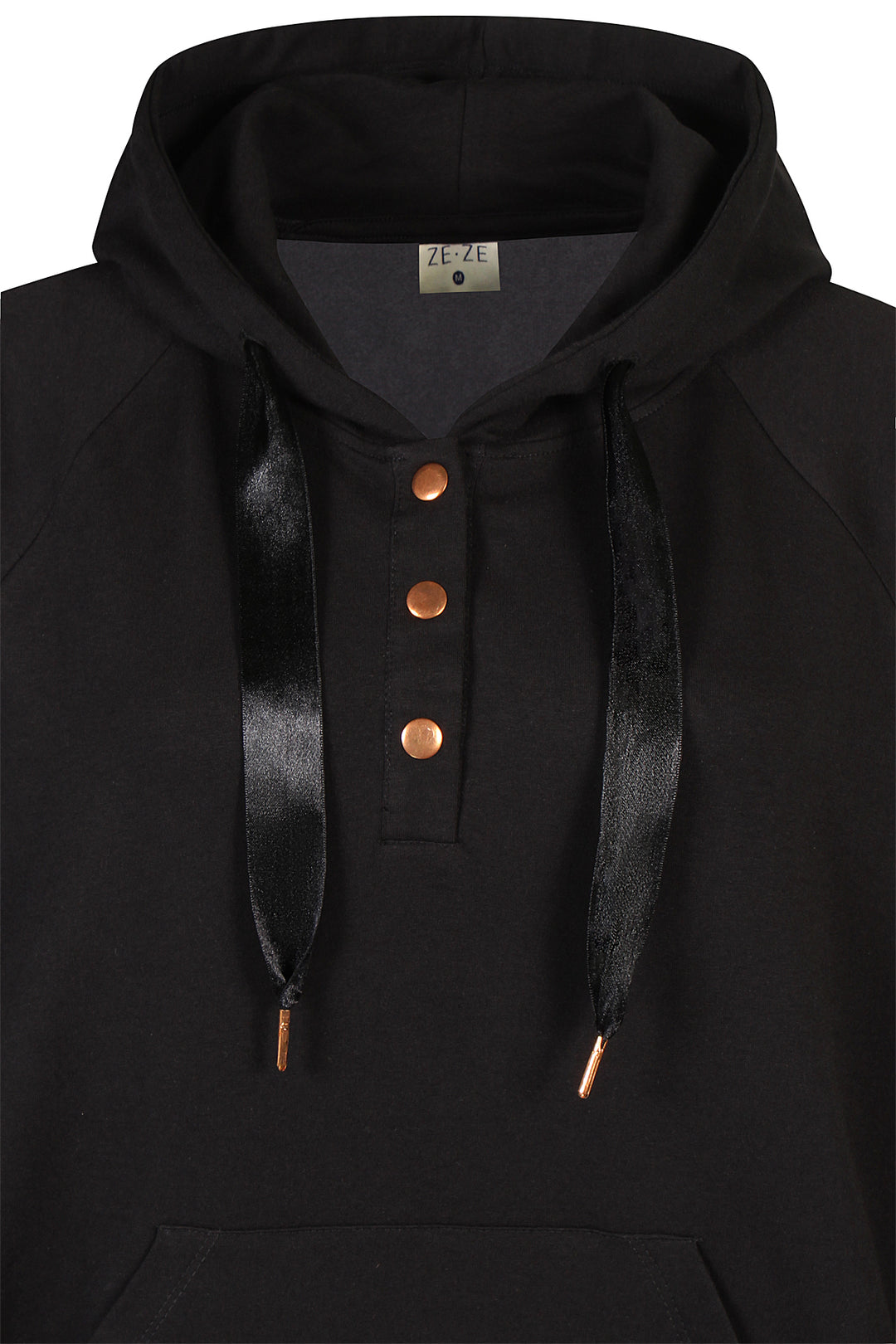 ZE - Elsa 7 - Hoodie dress - Black
