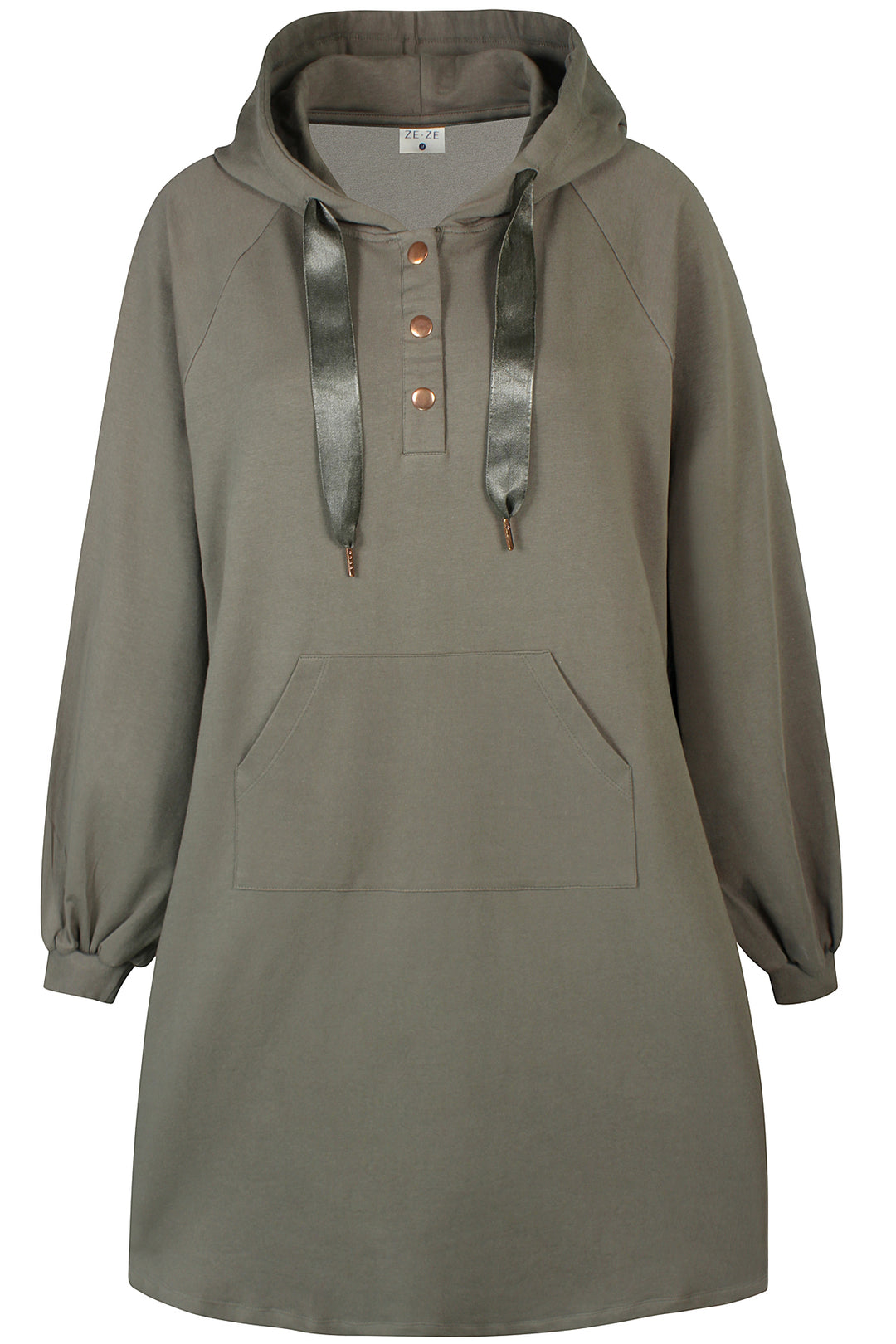 ZE - Elsa 7 - Hoodie dress - Green Kompagniet af 1991 ZE - Elsa 7 - Hoodie dress - Green Kompagniet af 1991