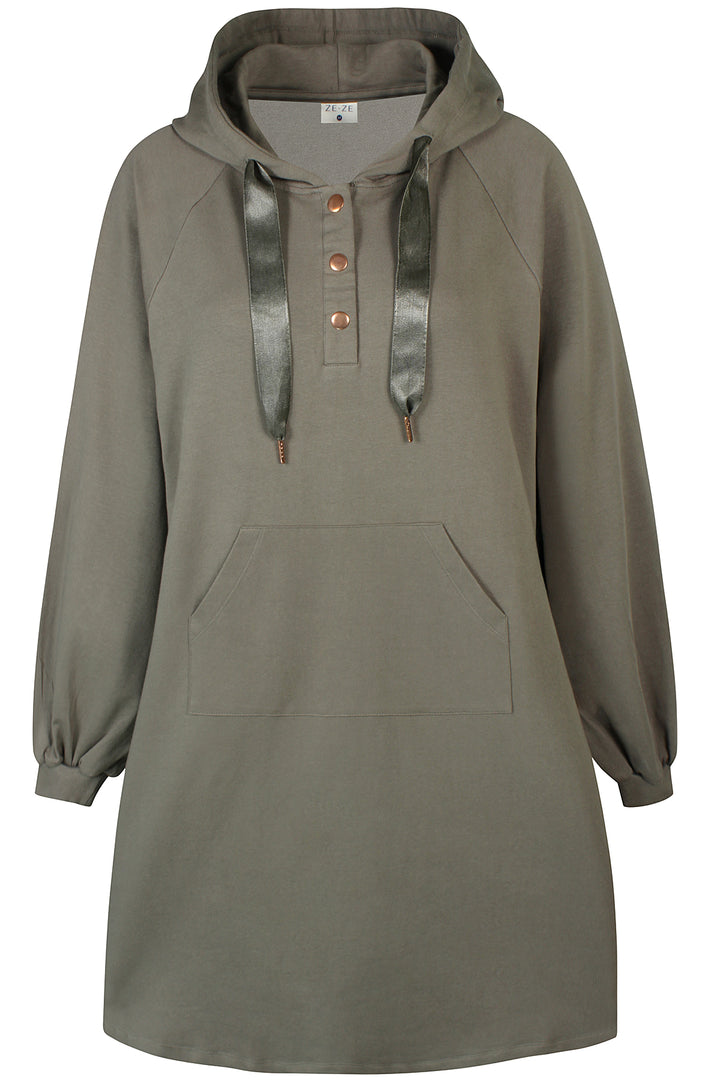 ZE - Elsa 7 - Hoodie dress - Green