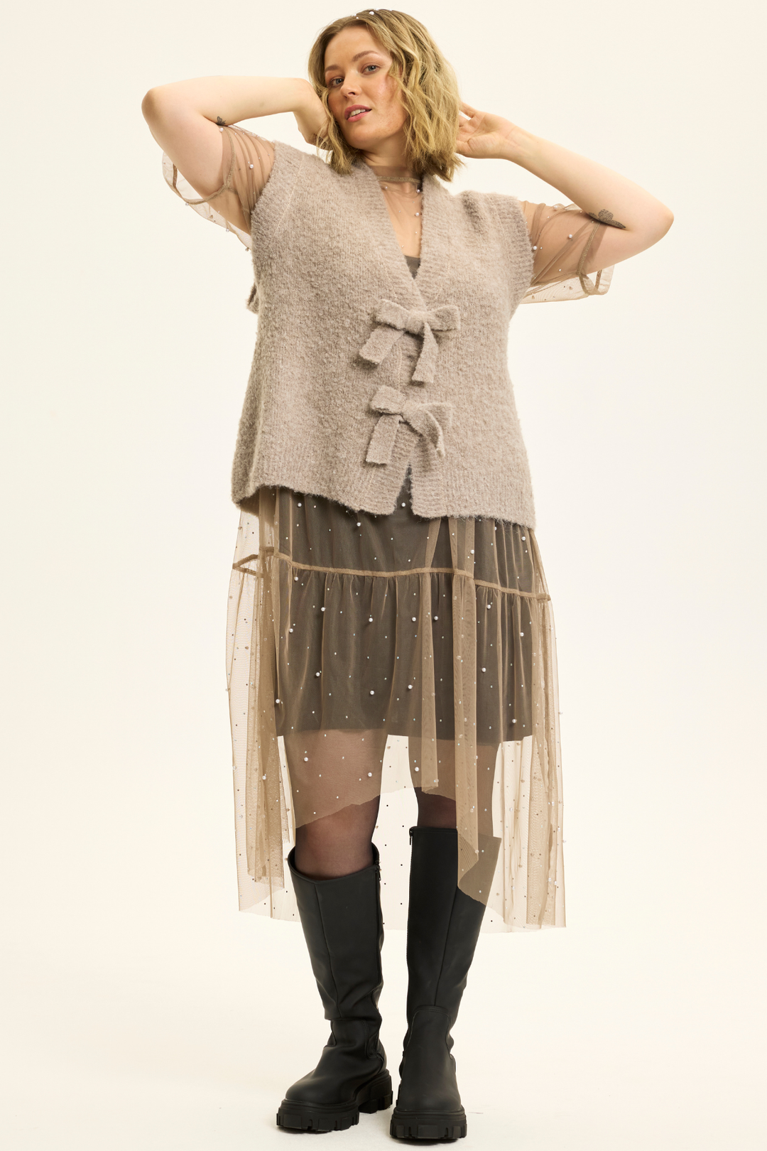 ANY - Ligera 356 - Mesh dress - Sand